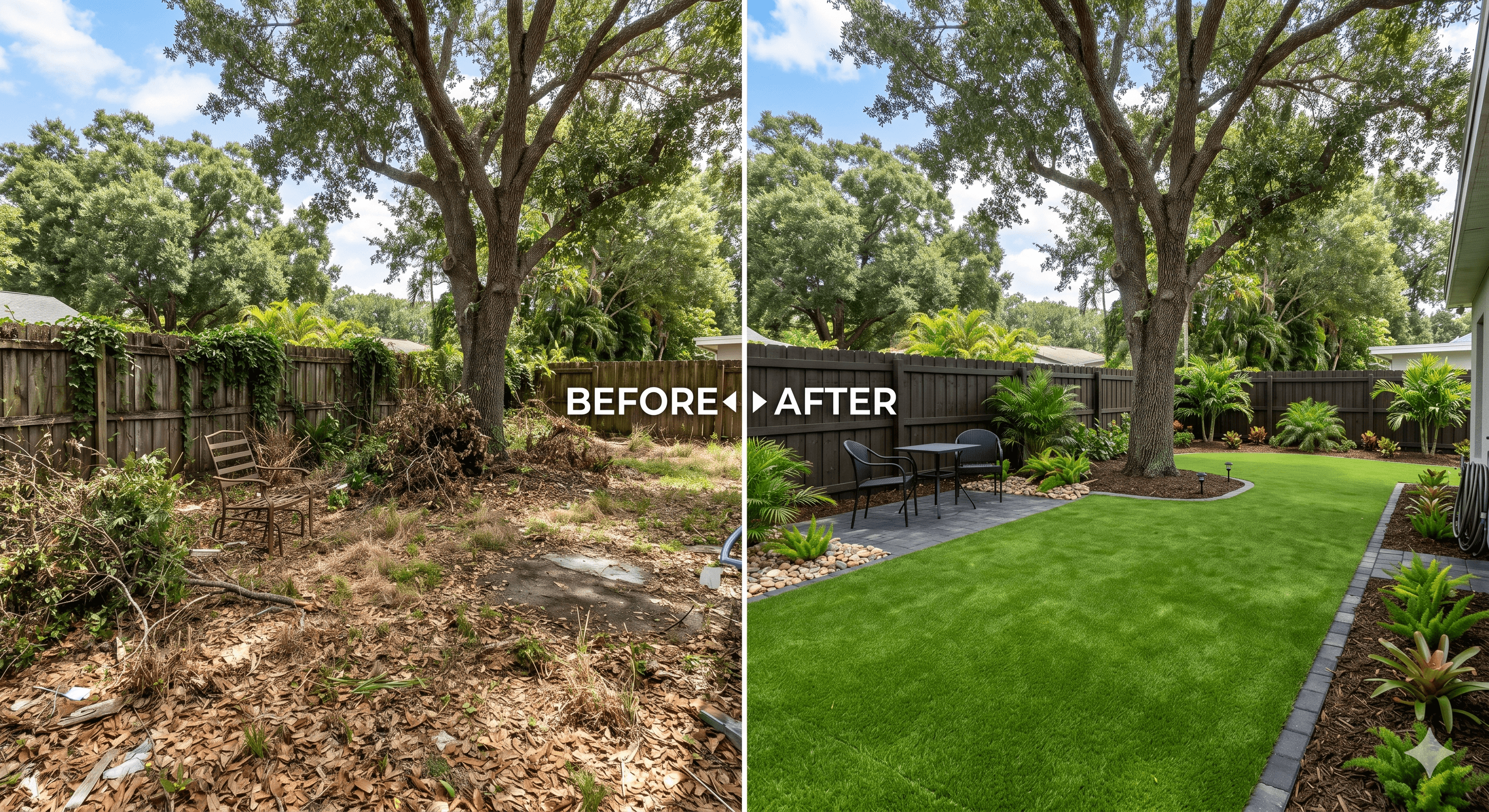 Before and After Turf Transformation